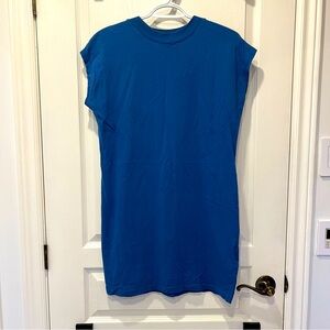 Zara blue sleeveless oversized tshirt dress